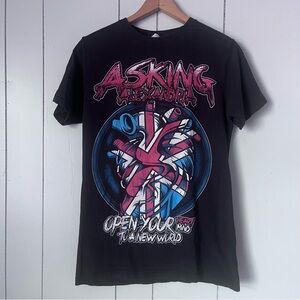 Asking Alexandria Open Your Heart UK Metalcore Band T Shirt Medium Bay Island